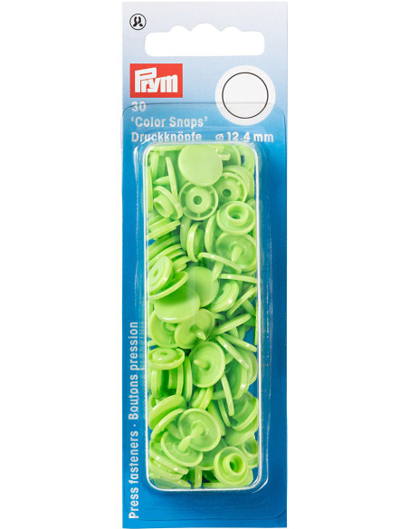 Set mit 30 Druckknöpfen Color Snaps 12,4 mm - Apfelgrün