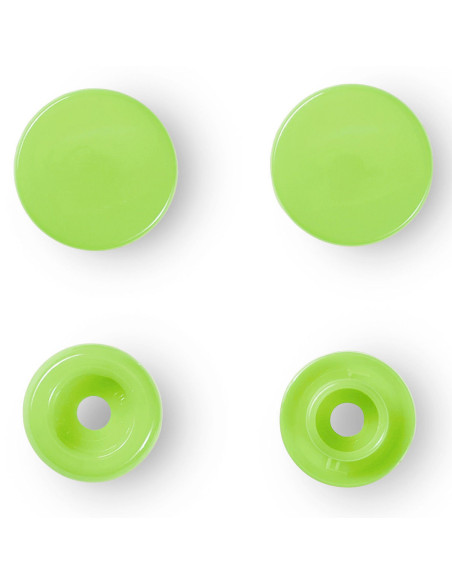 Set mit 30 Druckknöpfen Color Snaps 12,4 mm - Apfelgrün