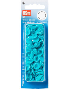 Set mit 30 Druckknöpfen Color Snaps 12,4 mm - Dunkeltürkis