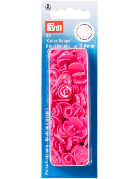 Set mit 30 Druckknöpfen Color Snaps 12,4 mm - Fuchsia