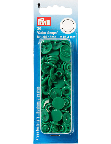 Set mit 30 Druckknöpfen Color Snaps 12,4 mm - Grasgrün