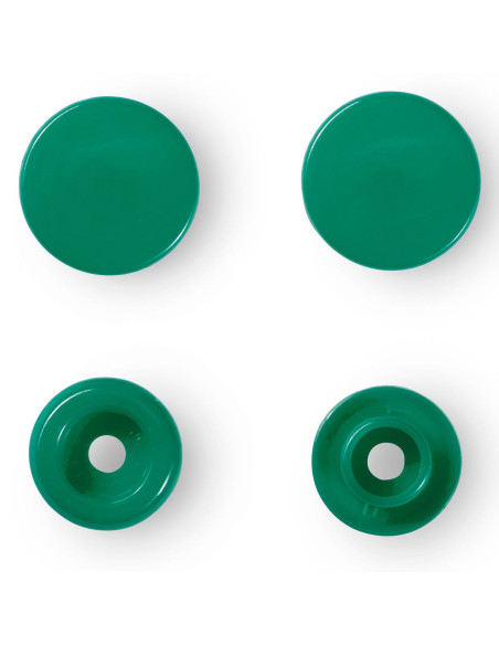 Set mit 30 Druckknöpfen Color Snaps 12,4 mm - Grasgrün