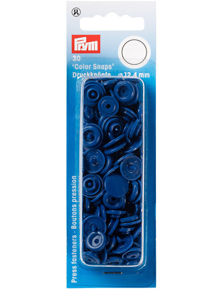 Set mit 30 Druckknöpfen Color Snaps 12,4 mm - Dunkelblau