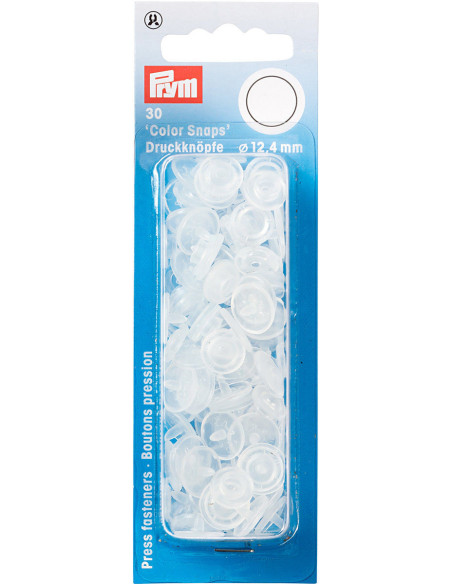 Set mit 30 Druckknöpfen Color Snaps 12,4 mm - Matt Transparent