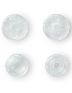 Set mit 30 Druckknöpfen Color Snaps 12,4 mm - Transparent glänzend 2