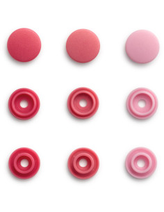 Set mit 36 Druckknöpfen Color Snaps Mini 9 mm - Rosé-Farbverlauf 2