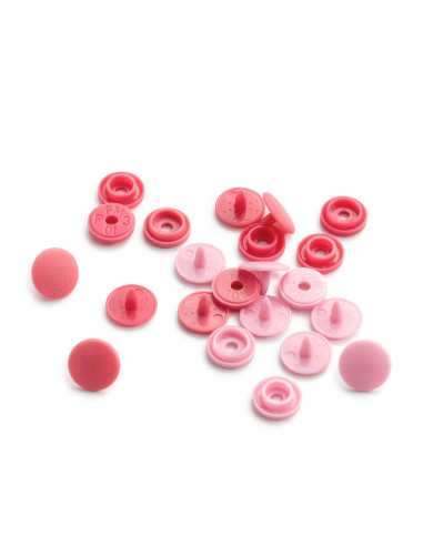 Set mit 36 Druckknöpfen Color Snaps Mini 9 mm - Rosé-Farbverlauf