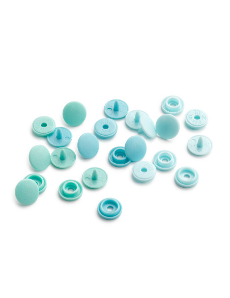 Set mit 36 Druckknöpfen Color Snaps Mini 9 mm - Grüntöne