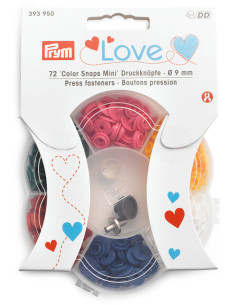 Box mit 72 Druckknöpfen Color Snaps Mini 9 mm