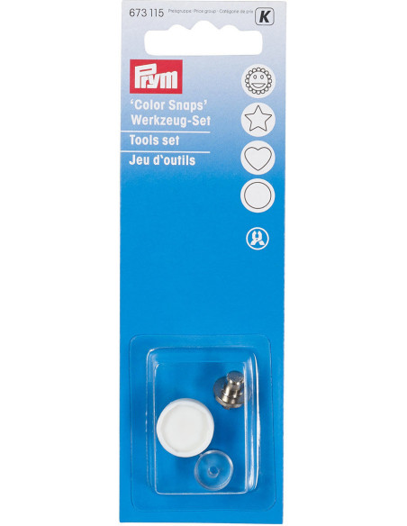Werkzeugset für die Anbringung von Color Snaps Druckknöpfen 12,4 mm