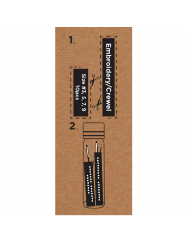 Glasröhre mit 10 Premium-Sticknadeln