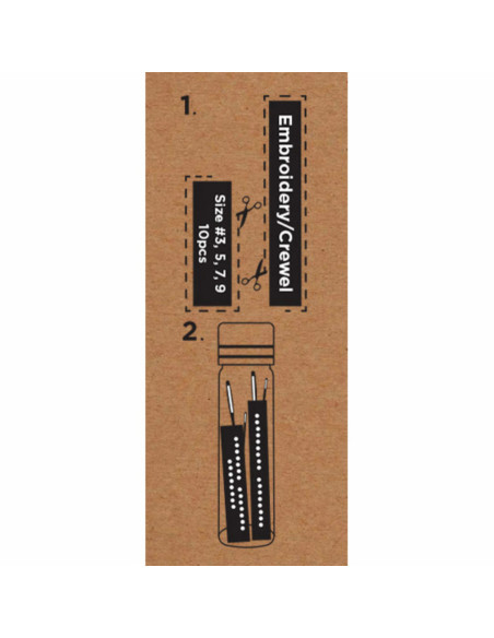 Glasröhre mit 10 Premium-Sticknadeln