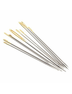 Glasröhrchen mit 10 hochwertigen, gemischten Näh- und Sticknadeln 2