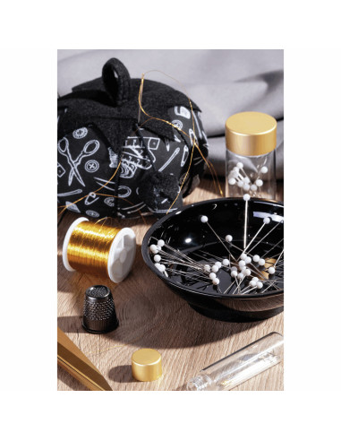 Schwarze magnetische Schale für Nadeln und Stecknadeln