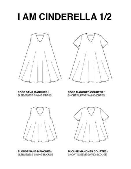 Oberteil-Schnittmuster, Cinderella-Kleid - I am patterns