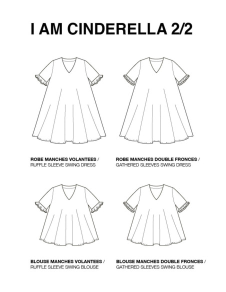 Oberteil-Schnittmuster, Cinderella-Kleid - I am patterns