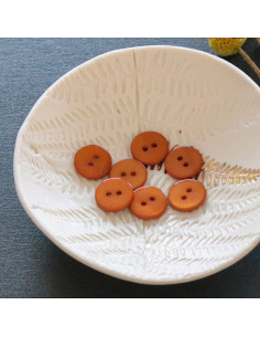 Flacher Perlmuttknopf mit 2 Löchern - Goldknopf