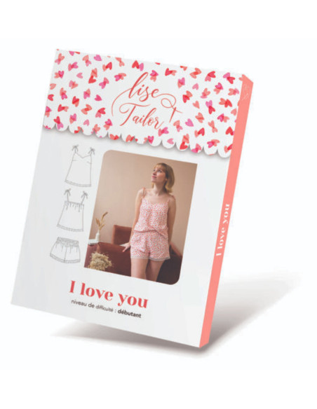 Spitzenmuster für Camisole und Shorty - I love you - Lise Tailor