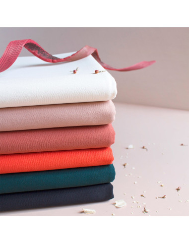Baumwoll-Gabardine-Stoff Chestnut - Atelier Brunette