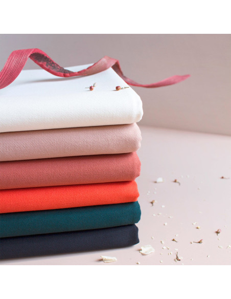 Baumwoll-Gabardine-Stoff Chestnut - Atelier Brunette