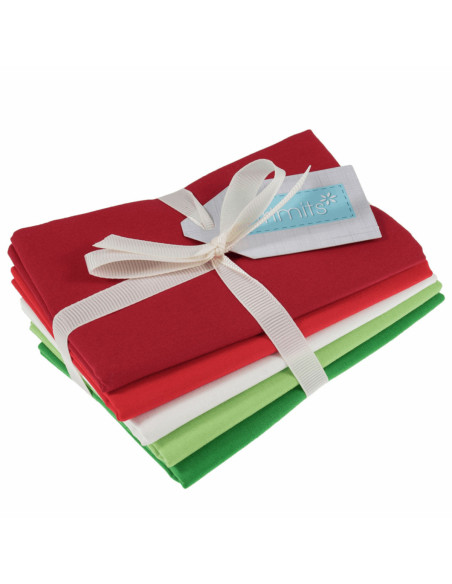 Set mit 5 Fat Quarter-Stoffstücken - Festlich