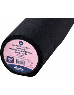 Schwarze Standard-Bügeleinlage aus Vliesstoff