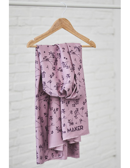 Viskose-Twill-Stoff - Fliederstängel