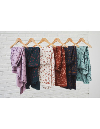 Viskose-Twill-Stoff - Fliederstängel