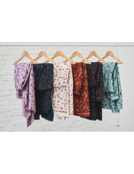 Viskose-Twill-Stoff - Fliederstängel