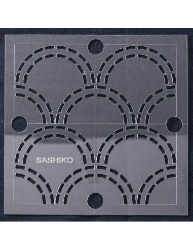 Sashiko-Schablone - Wellen