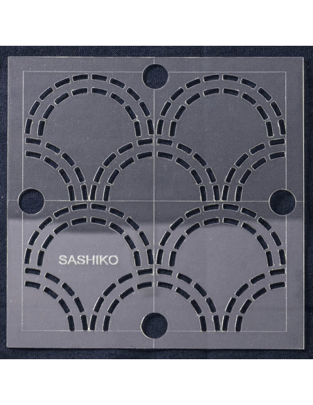 Sashiko-Schablone - Wellen