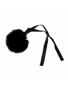 Kunstfell-Bommel 6 cm - Schwarz
