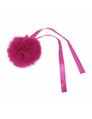 Kunstfell-Bommel 6 cm - Kirsche