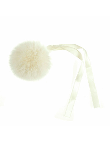 Kunstfell-Bommel 6 cm - Creme