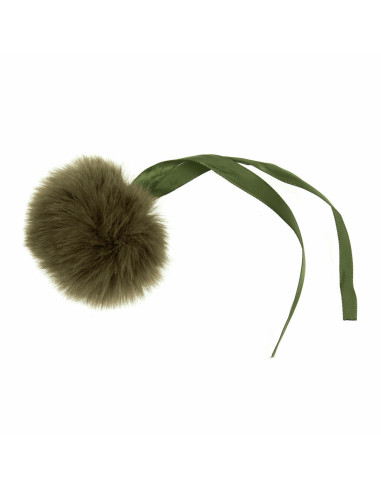 Kunstfell-Bommel 6 cm - Khaki