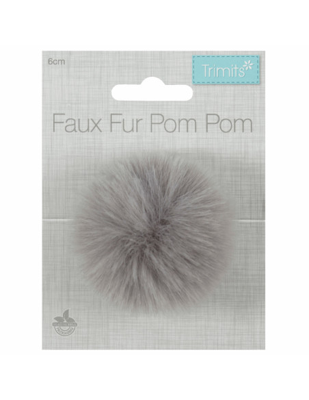 Kunstpelz-Bommel 6 cm - Nerz