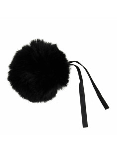 Kunstfellbommel 11 cm - Schwarz