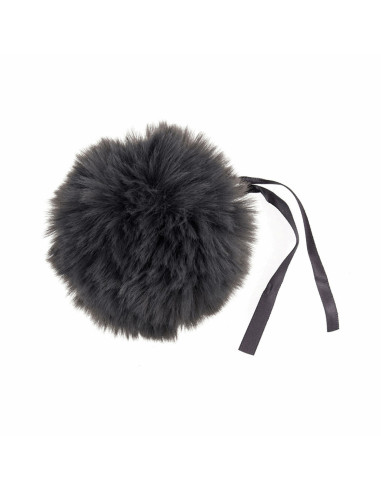 Kunstfell-Bommel 11 cm - Grau