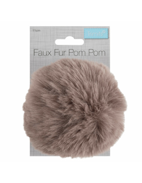 Kunstpelz-Bommel 11 cm - Nerz