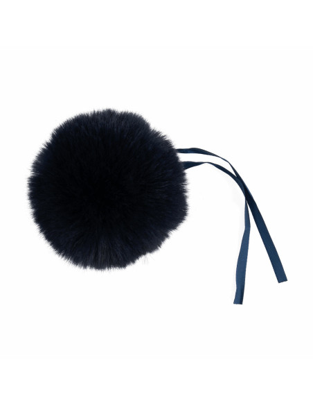 Kunstfellbommel 11 cm - Marineblau
