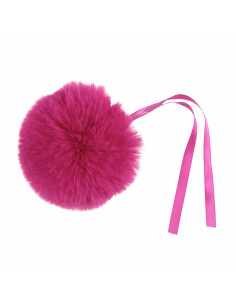 Kunstfell-Bommel 11 cm - Kirsche