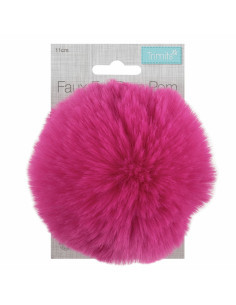 Kunstfell-Bommel 11 cm - Kirsche 2