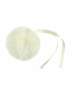 Kunstfellbommel 11 cm - Creme