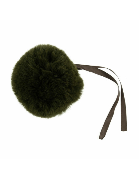 Kunstfellbommel 11 cm - Khaki