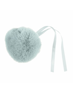 Kunstfellbommel 11 cm - Blaugrau