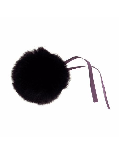 Kunstfellbommel 11 cm - Aubergine