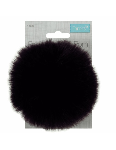 Kunstfellbommel 11 cm - Aubergine