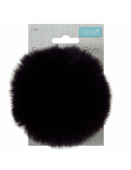 Kunstfellbommel 11 cm - Aubergine