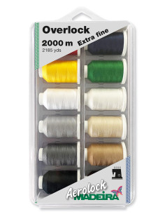 Schachtel mit 12 Kegeln für Overlock Aerolock Nr. 180 Madeira
