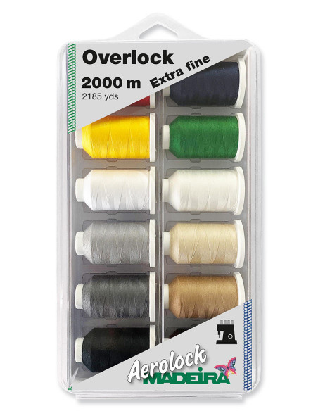 Schachtel mit 12 Kegeln für Overlock Aerolock Nr. 180 Madeira